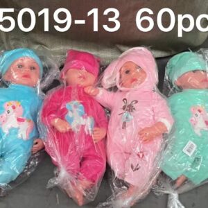Muñeca Con Gorro Pijama Enteriza Estampada