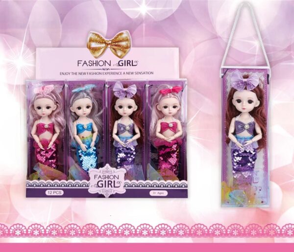 Muñeca En Caja Fashion Girl Enagua De Lentejuelas