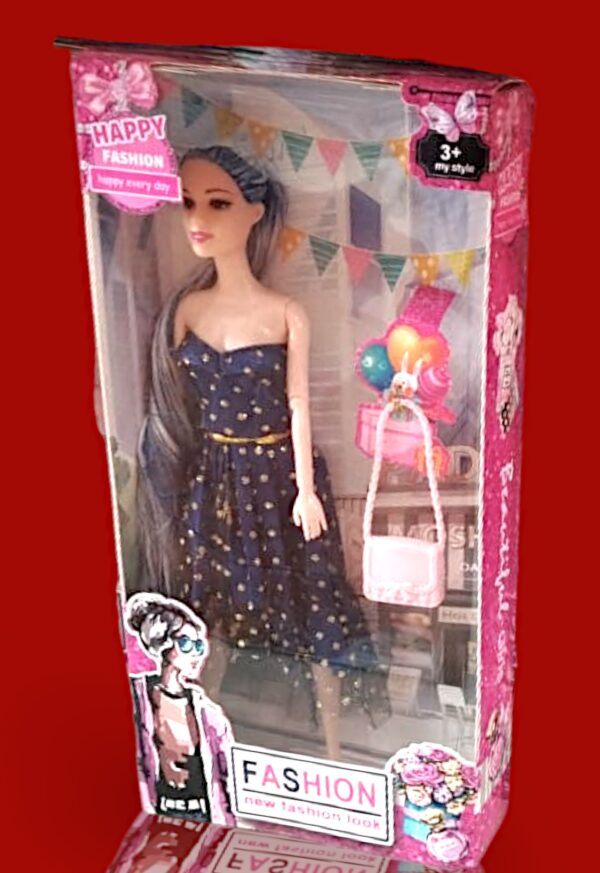Muñeca En Caja Vestido Gala Con Brillos