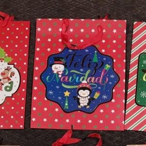 Nav Bolsa De Regalo Rojo Con Metalizado 