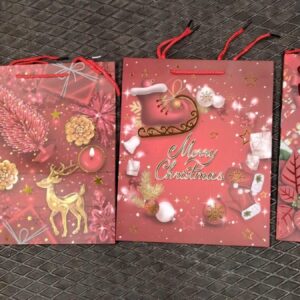 Nav Bolsa De Regalo Rojo Metálico