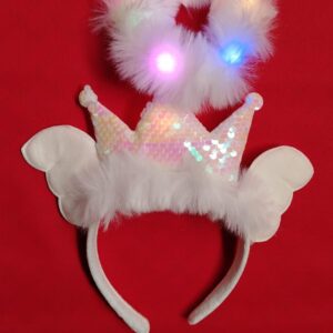 Diadema Con Corona De Angel Y Luz