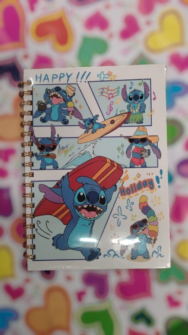 Libreta Stitch Resortes Pasta Dura  - Imagen 5