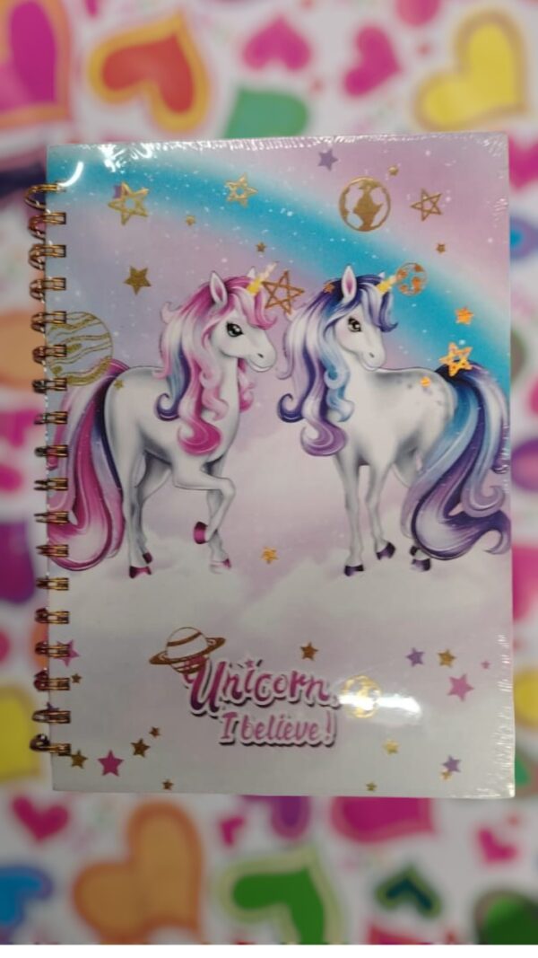 Libreta Unicornio Resortes Pasta Dura  - Imagen 4