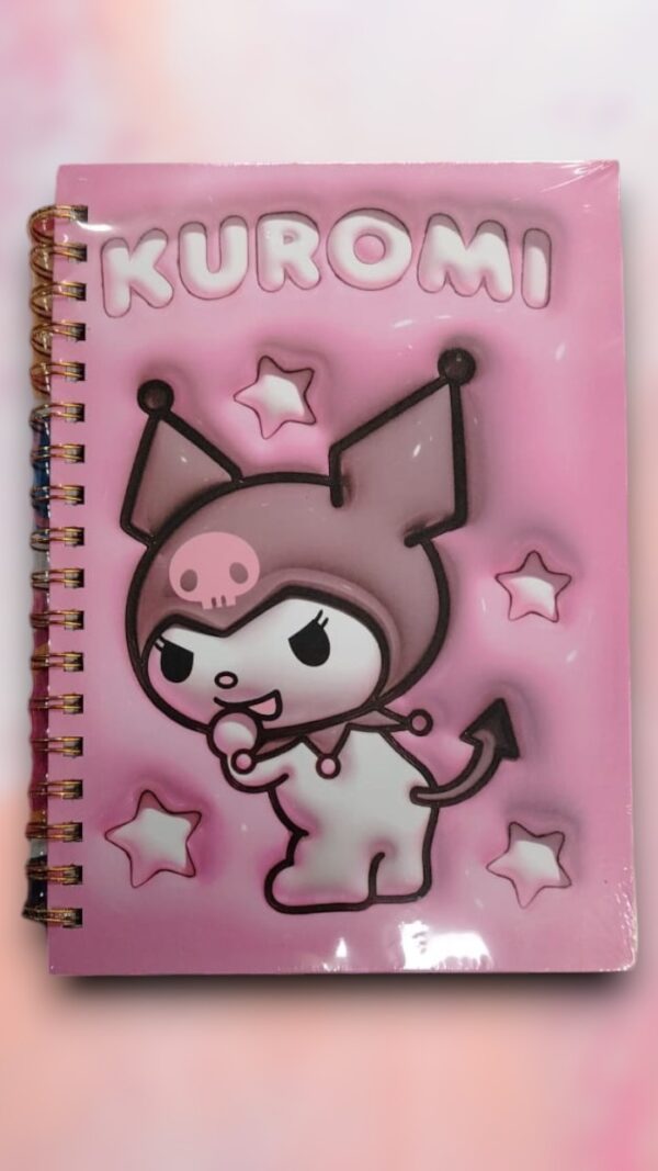 Libreta Kuromi Resortes Pasta Dura  - Imagen 4