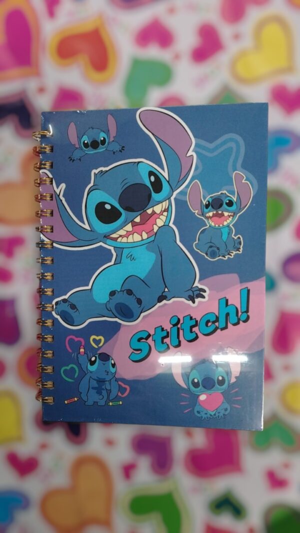 Libreta Stitch Resortes Pasta Dura 