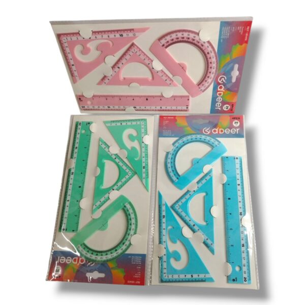 Set De Geometría Color Pastel 20cm