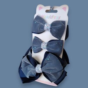 Set De Lazos Con Brillantes Escolar