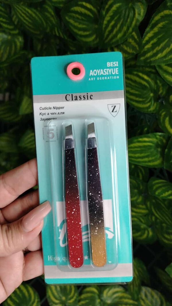 Pinzas Duo Para Cejas En Blister