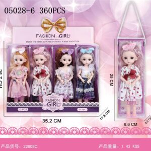 Muñeca En Caja Fashion Girl Con Vestido