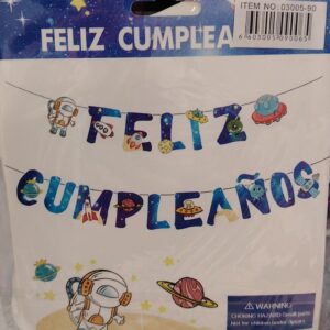Guirnalda Feliz Cumpleaños De Astronauta