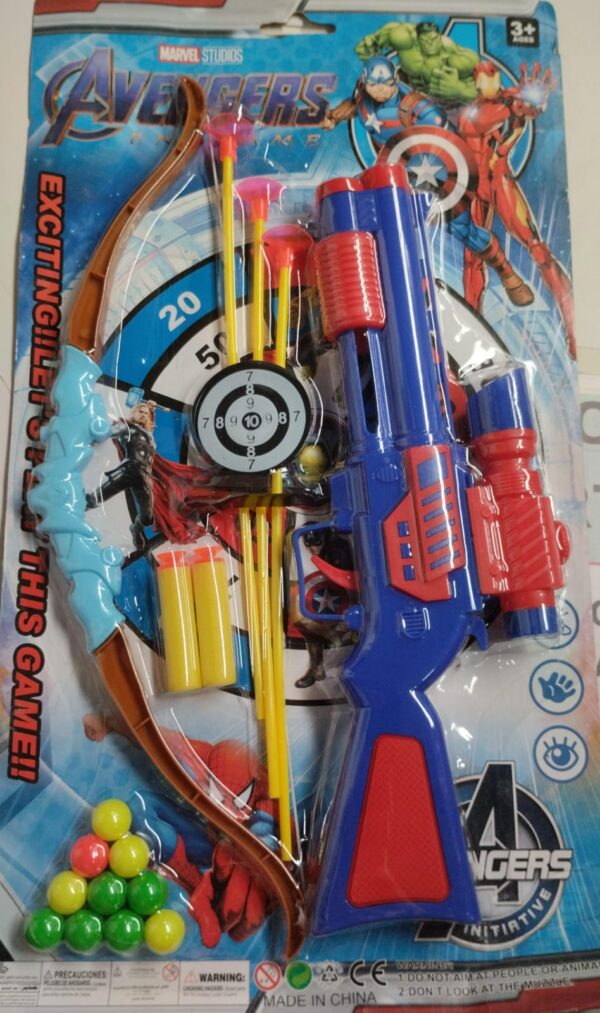 Juguete Pistola Vengadores Con Arco En Blister
