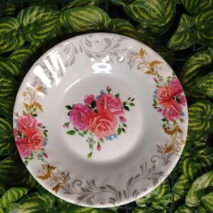 Plato De Melamina De Flores 22