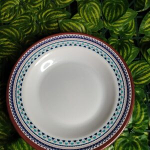 Plato De Melamina Con Diseño En El Borde #8