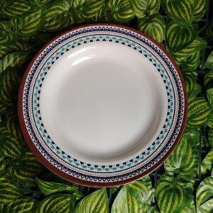 Plato De Melamina Con Diseño En El Borde #10