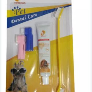 Set De Pasta,Cepillo Y Dos Dedales Para Mascota