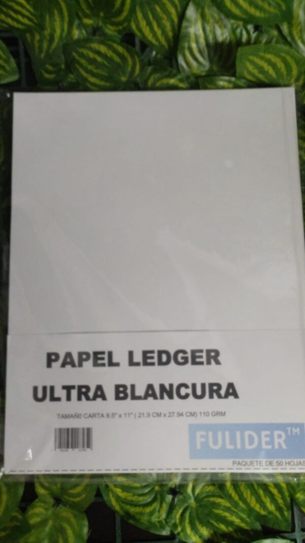 Papel Ledger Ultra Blancura Fulider