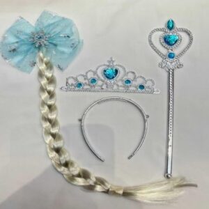 Set De Frozen Con Diadema Corona Y Trenza