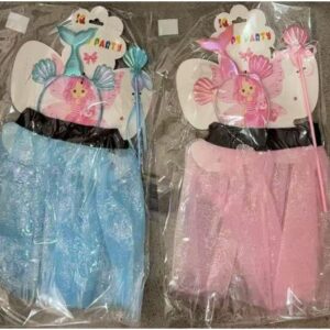 Set Tutu Con Diadema Y Varita De Sirena