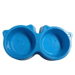 TAZA PARA MASCOTA DOBLE CABEZA DE GATO
