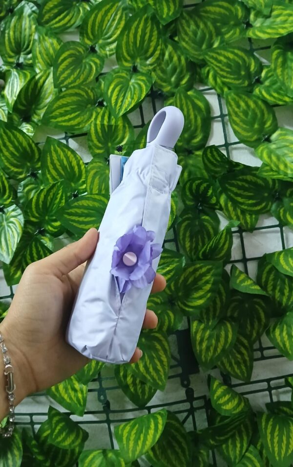 Sombrilla Lisa Con Flor - Imagen 3