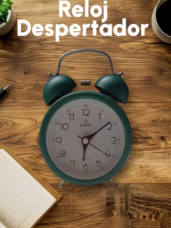 Reloj Despertador De Mesa Unicolor - Imagen 4