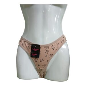 Hilo Para Mujer Unicolor Con Estampado De Corona