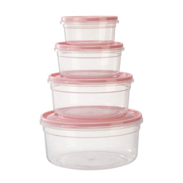 Set De Tazas Para Comida Transparente