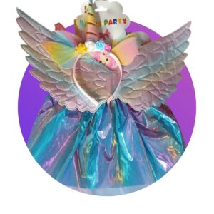 Set De Tutu Alas Y Diadema De Unicornio