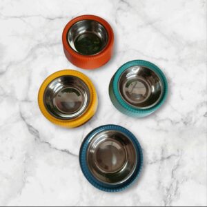 Taza Para Mascota Redonda Unicolor Con Taza De Acero