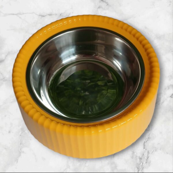 Taza Para Mascota Redonda Unicolor Con Taza De Acero - Imagen 2
