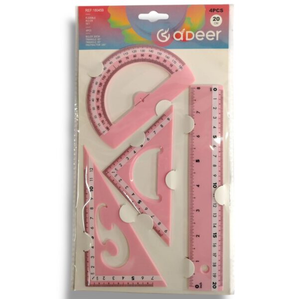 Set De Geometría Color Pastel 20cm - Imagen 3