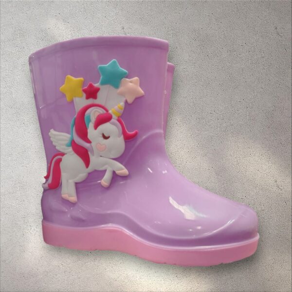 Bota De Lluvia Infantil De Unicornio 