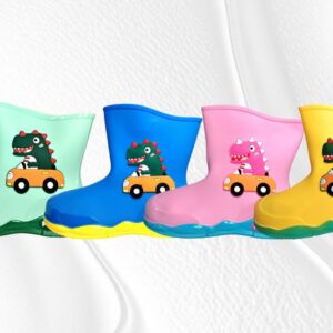 Bota De Lluvia Infantil De Dinosaurio